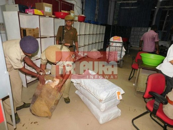 Ganja recovered from Agartala Post Office Ganja recovered from Agartala Post Office